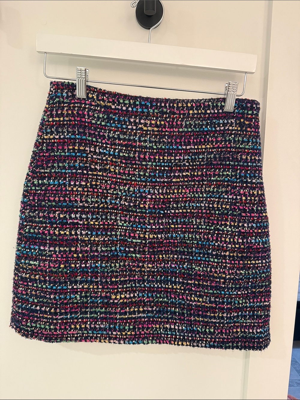 LOFT Multicolor Tweed Mini Skirt - Women's Stylish Knit Pencil Skirt Size 2